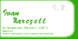 ivan marczell business card